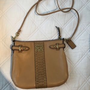 Tan coach bag